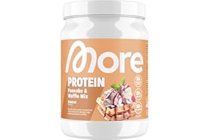 ‎MORE NUTRITION MORE Protein Pancakes and Waffle Mix, Neutral, 450 g, ohne Zuckerzusatz für fluffig leckere high-Protein-Pancakes - made in Germany