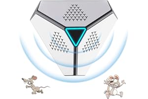 COODAY Ahuyentador de ratas,Repelente electrónico de Insectos,Ultrasonido contra Ratones 360° Ahuyentador,Roedores Ahuyentador Cucarachas para Jardín,Ahuyentador de Topos