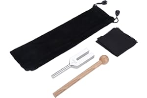 Dreld 4096 Hz widelec tuningowy z silikonowym młotem i torbą, do terapia dźwiękowa, doskonałe leczenie, instrument muzyczny, równoważenie, uzdrowiciele, wibracje