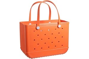 Gereton Rubber Beach Bag, Waterproof Washable Sandproof Beach Tote Bag, Outdoor EVA Portable Travel Bags, for Beach, Pool, Sports, Market, 37x14x31.5cm