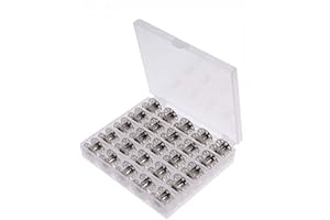 Jieddey Rocchetti per Macchina da Cucire,25 PCS Bobina per Macchina da Cucire Metallo Bobina per Bobina in Acciaio Inossidabile per Macchina da Cucire Bro-Ther/sin-Ger/Baby-Lock