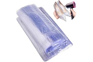CENRONG Transparent Shrink Film Bags, Pack of 100 Shrink Film Bags, Heat Seal PVC Shrink Bags Film for Gift Packaging, DIY Crafts, Books, Shoes (100 Pieces 20 x 40)