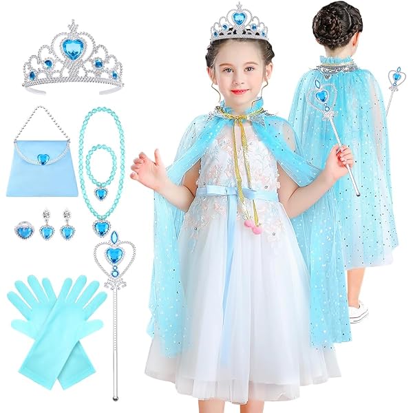 Monissy Costume Reine des Neiges Princesse Princesse d'Hiver Robe Bleu Dentelle Manche Longue Tulle Brillant Papillon Diadème Perruque Gant Baguette Déguisement Halloween Anniversaire,Bleu 6pc,160 Monissy Costume Reine des Neiges Princesse Princesse d'Hiver Robe Bleu Dentelle Manche Longue Tulle Brillant Papillon Diadème Perruque Gant Baguette Déguisement Halloween Anniversaire,Bleu 6pc,160