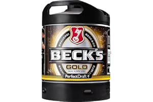 ‎BECK'S BECK'S Gold Helles Lager Bier Perfect Draft (1 x 6l) MEHRWEG Fassbier