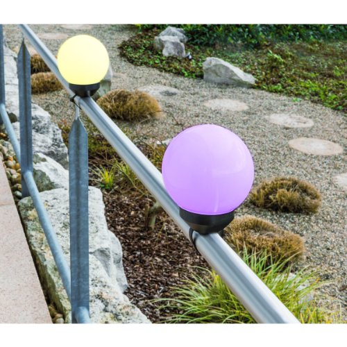 insatech 2er Set Solar LED Kugel Solarkugel Dekoleuchte ELLA Kugelleuchte Leuchtkugel - 2