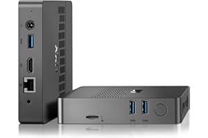 UXX Mini-PC Soporte 512GB M.2 SSD Expansion, Windows 10 Pro Intel N3350 Micro Desktop Ordenador 64GB eMMC, Small Gaming PC 4K UHD HDMI VGA Doble Mostrar