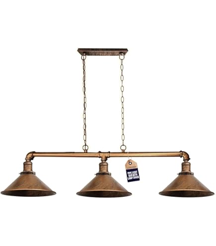 Lampada a sospensione a soffitto in metallo Steampunk, Lampadario industriale vintage Apparecchio di illuminazione per tubo dell'acqua rustico E27 Lampada a sospensione, Sala da pranzo Ristorante