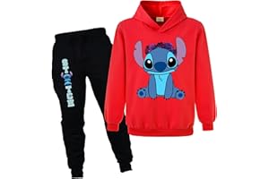 Xpialong Blue Cat Girls Boys Hoodie and Trousers 2 Pcs Cotton Tops Jumper Hoodie Suit for Unisex Kids