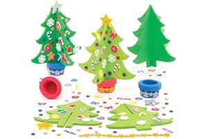 Baker Ross- Kit per Albero di Natale in Feltro, per Bambini in Questa Stagione Festiva, Confezione da 4, Colore Assortiti, AR802