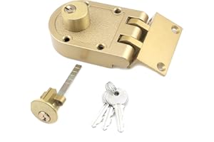 MY MIRONEY Jimmy Proof Deadbolt Lock Heavy Duty Safety Double Cylinder Locking Deadbolt with Keys Gold