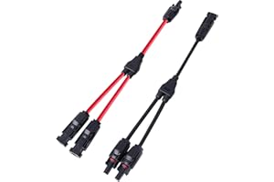 HIOSEYRE Y Branch Parallel Connector Solar Branch Adapter, Y Type Solar Branch Adapter, Solar Panel Connectors Solar Branch Adapter, Y Photovoltaic Connector Solar Panel Connectors