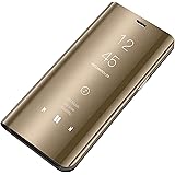 Custodia per Samsung Galaxy A50 Cover Specchio Case Clear View Standing Mirror Flip Case per Galaxy A50 Custodia Portafoglio 