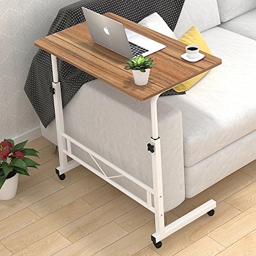 Soges 80x40cm Betttisch / fahrbarer Laptoptisch neigungs und höhenverstellbar auch für die professionelle Pflege, Teak - 9