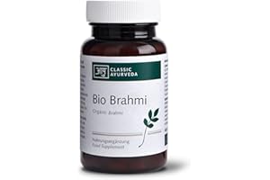 ‎CLASSIC AYURVEDA Classic Ayurveda - Bio Brahmi, Bacopa monnieri (Tabletten) - 60 g (ca. 150 Tabletten) - Hochwertiges ayurvedisches Kräuterprodukt zur Reduzierung der Doshas Vata und Kapha