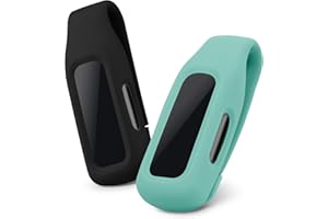 kwmobile 2 x uchwyty na klipsy kompatybilne z Fitbit Inspire 3 / Inspire 2 / Ace 3 – zestaw zamienny z klipsem – czarny/ciemnoniebieski