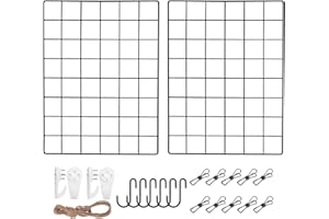 WUZILIN Kratka ścienna w kolorze czarnym, wielofunkcyjna kratka na ścianę, do samodzielnego wykonania, żelazna kratka do dekoracji na ścianę, do przypinania zdjęć na tablicy do przypinania zdjęć w domu, kuchni, biurze i tak dalej (30 x 40 cm)