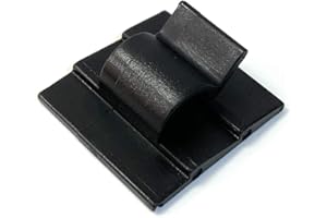 ON1SHELF Wielofunkcyjne samoprzylepne klipsy do kabli, klipsy druciane, 50 sztuk (5 mm, czarne)