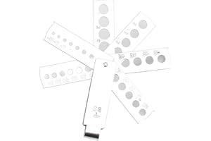 EIMSOAH Jauge de Ventilateur de Gemme de Diamant, Outil de Mesure de Diamant, Accessoire D'équipement de Bijoux à 5 Bras, Outil de Mesure de Pierre, pour Outils de Fabrication de Bijoux