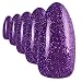 Bling Art Stiletto False Nails Gel Fake Acrylic Purple Glitter Medium 24 Tips UK