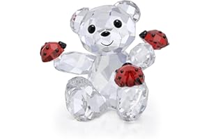 Swarovski Kris Bear Viel Glück Bär, Detailverliebter Bär aus Mehrfarbigem, Strahlendem Kristall