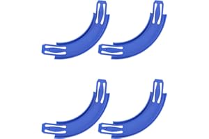 SINBANA 6stk Biegen Bahn Zubehör für Hot Wheels, 90 Grad Gebogene Bahn Track Builder ABS Rennstrecken Komponenten Teile für Spielzeugautos Kompatibel mit Hot Wheels (Blau)