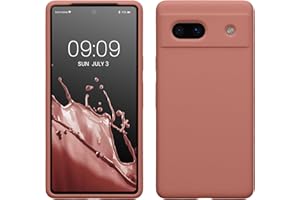 kwmobile Carcasa Compatible con Google Pixel 7a Funda - Case TPU y Silicona antigolpes - Apto Carga inalámbrica - Rosa de Invierno