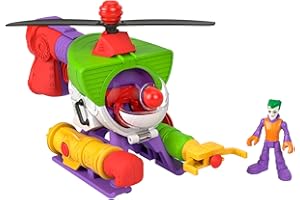 Fisher-Price IMAGINEXT DC Super Friends Joker Robocopter - 2-in-1-Helikopter mit Verwandlungsfunktion und Geschosszubehör, inklusive Joker-Figur und Power Pads für Kinder von 3 bis 8 Jahren, HMV09