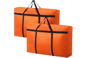 MUSBUS 2Pk Sac de Déménagement, Essentiels de Voyage, Sacs de Déménagement Robustes Extra Large, Sacs de Rangement Étanches avec Fermetures Éclair et Poignées, Boîte pour Déménagement
