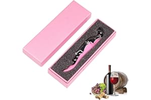 MADEHAY Kellnermesser Edelstahl, 68g Heavy Duty Edelstahl Wine Key,Korkenzieher Weinöffner mit Geschenkbox (Rosa/Geschenkbox)