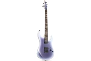 Donner Guitare électrique, kits de guitare électrique en métal pour débutants avec sac, cordes, sangle, câble, amortisseur de cordes pour les amateurs de musique rock, DMT-100 (dégradé violet)