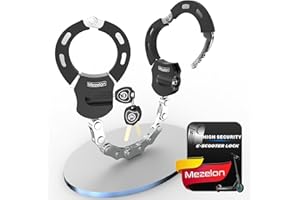 MEZELON Antivol Velo 8mm | Antivol Trotinette Electrique, Chaînes Antivol pour Vélo, Scooter, Motos, Vélo Electrique, Tondeuses et autres Equipements, Acier solide + Silicone