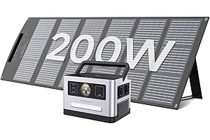Centrale électrique portable Egretech Sonic 1200W avec panneau solaire portable 200W inclus, générateur solaire extérieur 999Wh