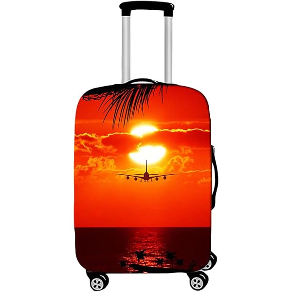 Housse De Valise Voyage Pour Chien XL – Protection Anti-Rayures Élastique Lavable – Bagages 19-21 Pouces – Motif Personnalisé Fun