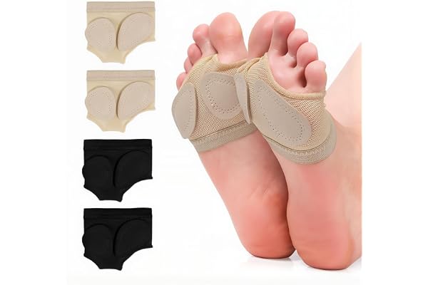 2 par halkfria fotkuddar, dansdynor, tåkuddar för balett, metatarsal kuddar, danssnören