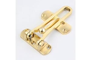 CHEEROYAL Door Chain Lock for Front Door, Door Lock with Swing Bar Door Chain Security,Door Guard Security Restrictor Door Lock Latch Zinc Alloy Built-in Steel Ball for Home Hotel Apartment (Gold)