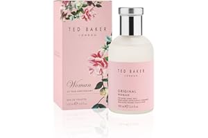 Ted Baker Woman Pink Eau de Toilette Spray Floral Green Feminine Fragrance, Opening Notes are Fresh Peach, Bergamot and Tangerine with Warm Musk, Vanilla and Vetiver Base, 100ml