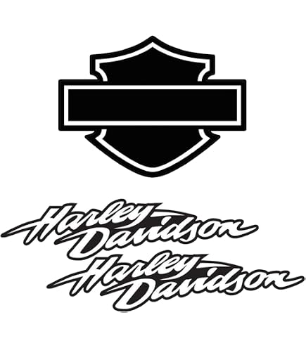 Autocollant Vinyle Harley-Davidson Script Fibre De Carbone - Personnalisable Taille & Couleur