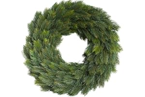 ‎BOTANIC-HAUS Künstlicher Edel-Adventskranz auf Strohkern, beidseitig gebunden (ca. 42 cm)