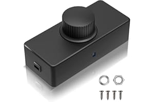 VIPMOON AC220-240V Interruptor Regulador intensidad Luz Dimmer LED 3-100W Giratorio Regulador de Intensidad LED para 3-100W Lampara y Bombillas Regulables (Negro)