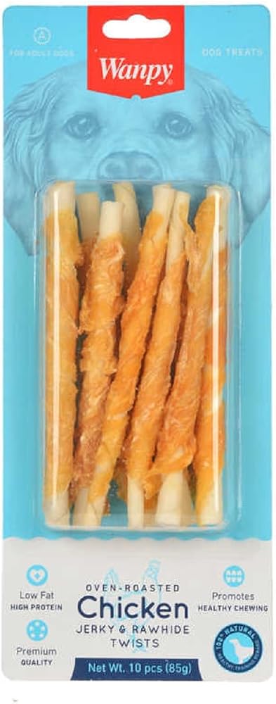 Wanpy Tavuk Sargılı Çiğneme Çubukları 85 g, Köpek Ödülü
