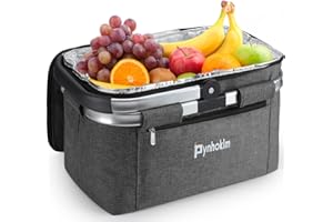 ‎PYNHOKLM Pynhoklm® Einkaufskorb mit Kühlfunktion Picknickkorb mit Deckel Klappkorb Thermokorb Isoliertasche Faltbar Kühlkorb Kühltasche Carrybag -für Reisen/Picknick/Einkaufen