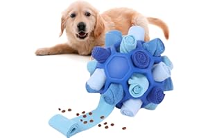Yasdyri Schnüffelball für Hunde Schnüffelspielzeug für Hunde Waschbar Interaktive Hundespielzeug Ball Schnüffelteppich Ball für Große, Mittlere und Kleine Hunde Haustier (Blau)