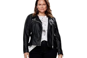 ONLY CARMAKOMA ONLY Caremmy Faux Leather Biker Noos Chaqueta Mujer (Pack de 1)