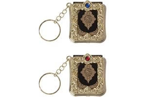 niumanery Mini Ark Coran Livre Véritable Papier Peut Lire Arabe Le Coran Porte-clés Bijoux Musulmans