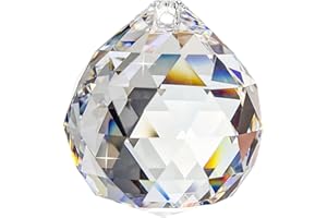 CHRISTOPH PALME LEUCHTEN Exquisite Hochblei-Kristallkugel 40mm im weihnachtlichen Geschenkbeutel - Bringen Sie strahlenden Glanz und Eleganz in Ihr Zuhause! Sonnenfänger Regenbogenkristall Lüsterbehang Kristallanhänger