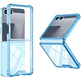 Senon Galaxy Z Flip 7 Kılıf Zore Full Camlı Kıpta Kapak Mavi