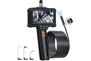 CUNSIEUN Inspection Camera, Borescope Camera with Light, 4.3” 1080P HD Snake Camera with 8 LED Lights, Handheld IP67 Waterproof Endoscope, Scope Camera for Home/Pipe/Automotive/Sewer (3.28FT/1M)