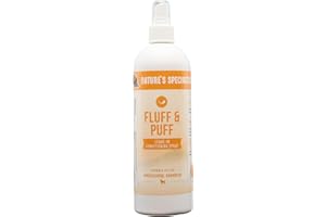 Nature's Specialties Fluff & Puff Re-Moisturising Dog Spray - Conditioning Spray for Dogs - Dog Detangler Spray - Adds Moisture to Skin & Coat - Added Aloe Vera to Prevent & Treat Dry Skin, 473ml