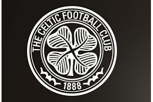 Beautiful Game Celtic Football Club One Colour Crest Wall Sticker Official Merchandise (90cm, White)
