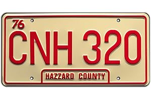 CELEBRITY MACHINES Dukes of Hazzard | CNH 320 | Metal Stamped License Plate